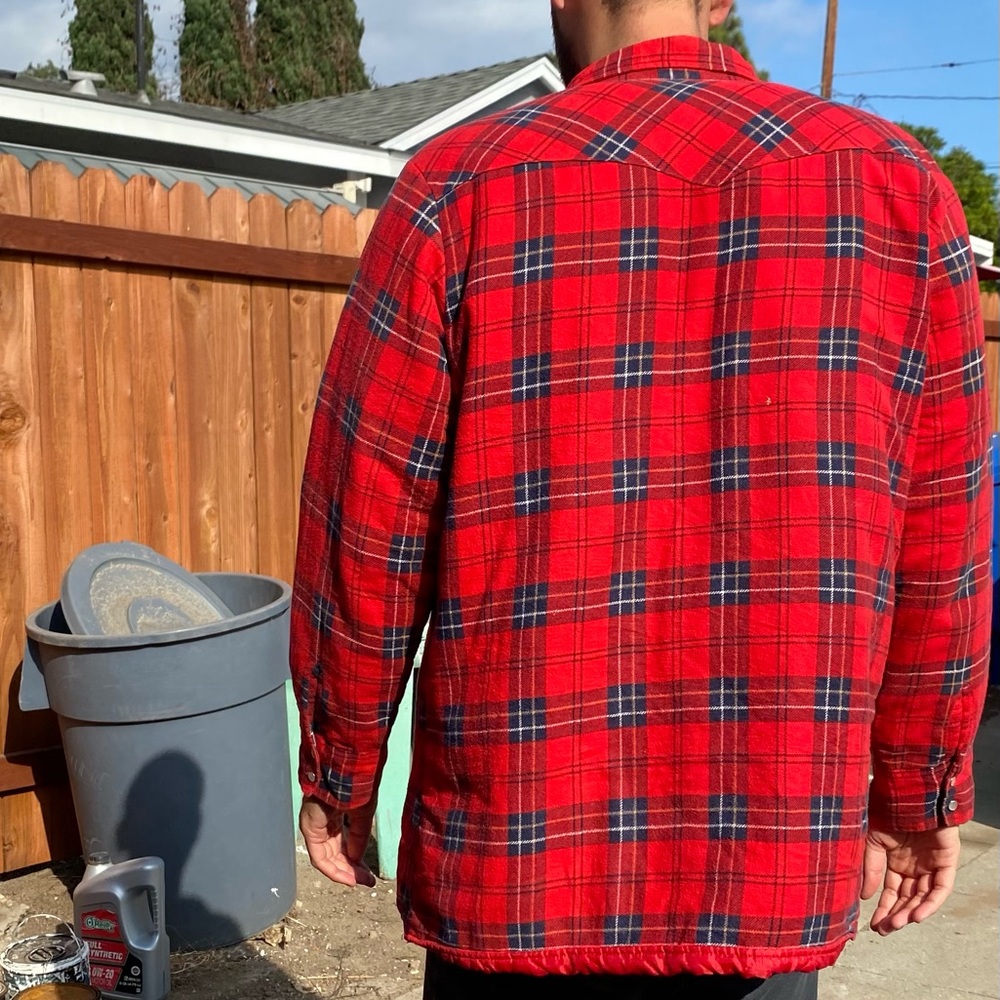 Wrangler Button Down, Plaid, Lined Jacket - image 8